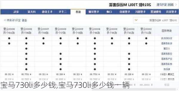 宝马730li多少钱,宝马730li多少钱一辆