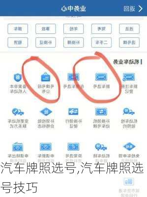 汽车牌照选号,汽车牌照选号技巧