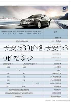 长安cx30价格,长安cx30价格多少