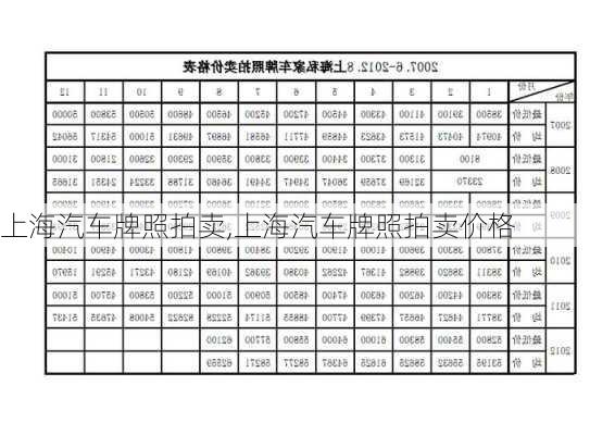 上海汽车牌照拍卖,上海汽车牌照拍卖价格