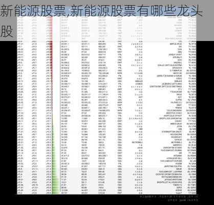 新能源股票,新能源股票有哪些龙头股