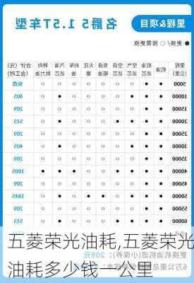 五菱荣光油耗,五菱荣光油耗多少钱一公里