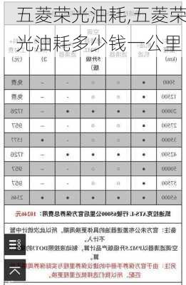 五菱荣光油耗,五菱荣光油耗多少钱一公里