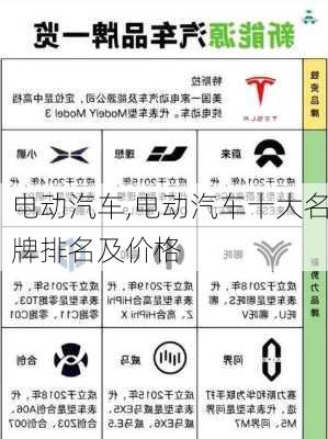 电动汽车,电动汽车十大名牌排名及价格