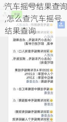 汽车摇号结果查询,怎么查汽车摇号结果查询