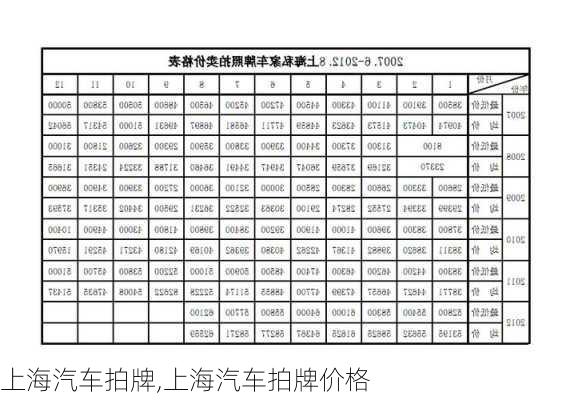 上海汽车拍牌,上海汽车拍牌价格