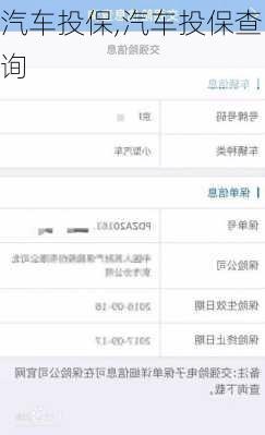 汽车投保,汽车投保查询