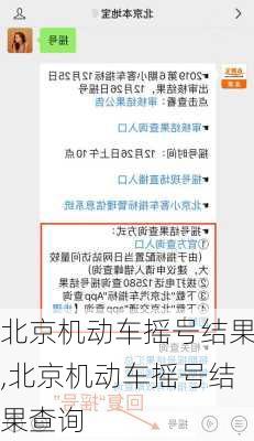 北京机动车摇号结果,北京机动车摇号结果查询