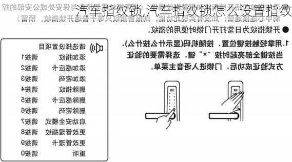 汽车指纹锁,汽车指纹锁怎么设置指纹