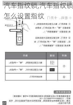 汽车指纹锁,汽车指纹锁怎么设置指纹