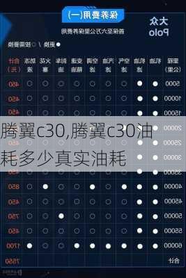 腾翼c30,腾翼c30油耗多少真实油耗