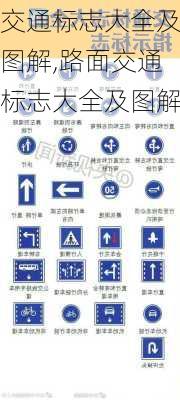 交通标志大全及图解,路面交通标志大全及图解