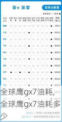 全球鹰gx7油耗,全球鹰gx7油耗多少