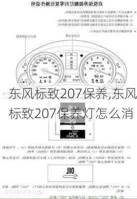 东风标致207保养,东风标致207保养灯怎么消