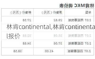 林肯continental,林肯continental报价