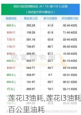 莲花l3油耗,莲花l3油耗百公里油耗