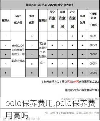 polo保养费用,polo保养费用高吗