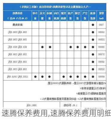 速腾保养费用,速腾保养费用明细