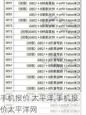 手机报价 太平洋,手机报价太平洋网