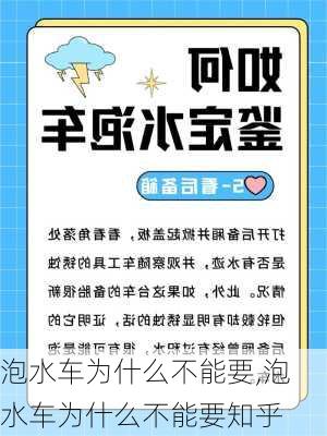 泡水车为什么不能要,泡水车为什么不能要知乎