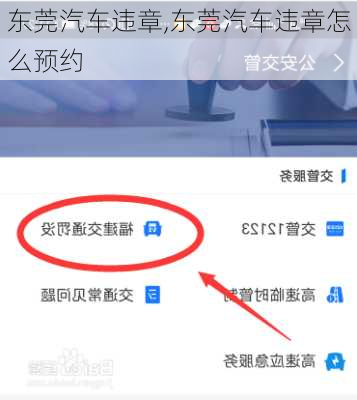东莞汽车违章,东莞汽车违章怎么预约