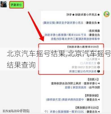 北京汽车摇号结果,北京汽车摇号结果查询