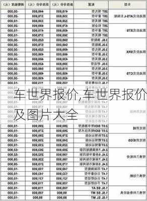 车世界报价,车世界报价及图片大全