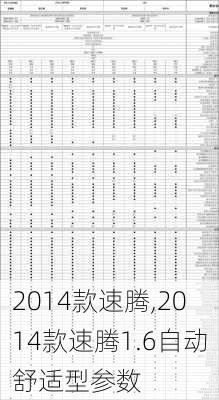 2014款速腾,2014款速腾1.6自动舒适型参数