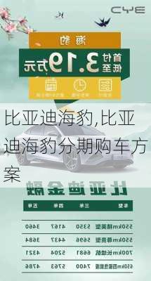 比亚迪海豹,比亚迪海豹分期购车方案