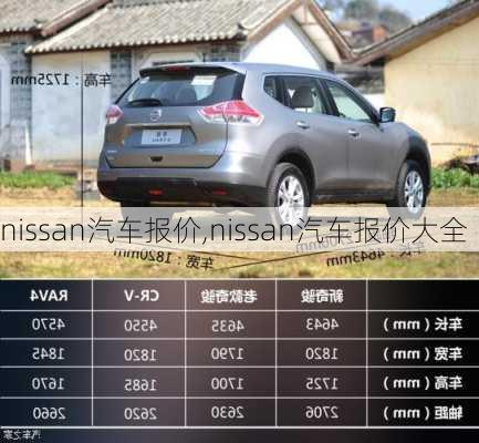 nissan汽车报价,nissan汽车报价大全