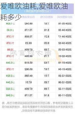 爱唯欧油耗,爱唯欧油耗多少