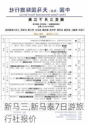 新马三,新马泰7日游旅行社报价