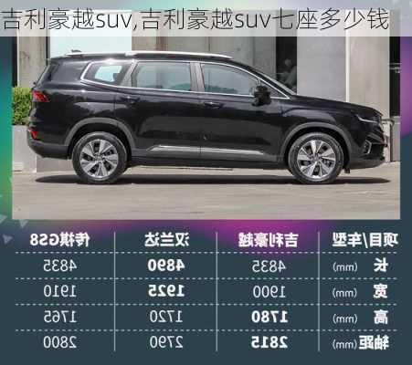 吉利豪越suv,吉利豪越suv七座多少钱