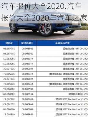 汽车报价大全2020,汽车报价大全2020年汽车之家