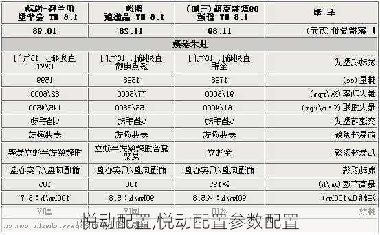 悦动配置,悦动配置参数配置