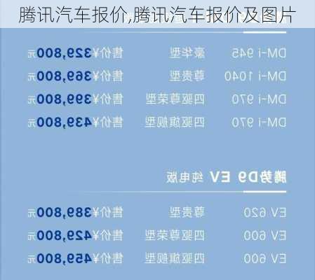 腾讯汽车报价,腾讯汽车报价及图片