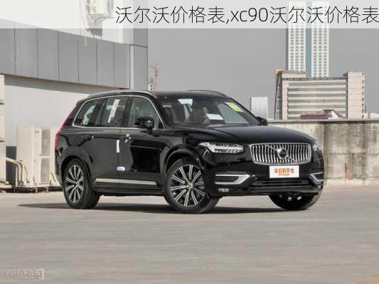 沃尔沃价格表,xc90沃尔沃价格表