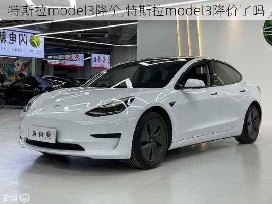 特斯拉model3降价,特斯拉model3降价了吗