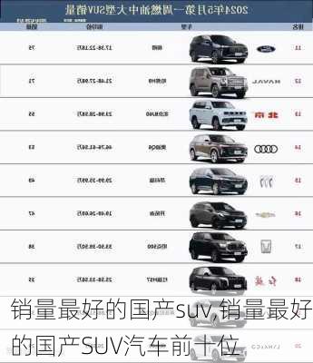 销量最好的国产suv,销量最好的国产SUV汽车前十位