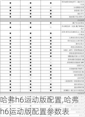 哈弗h6运动版配置,哈弗h6运动版配置参数表