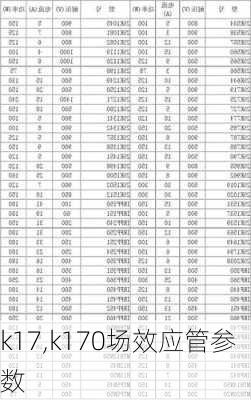 k17,k170场效应管参数