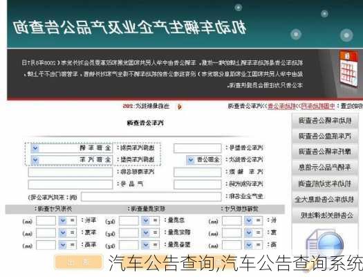 汽车公告查询,汽车公告查询系统